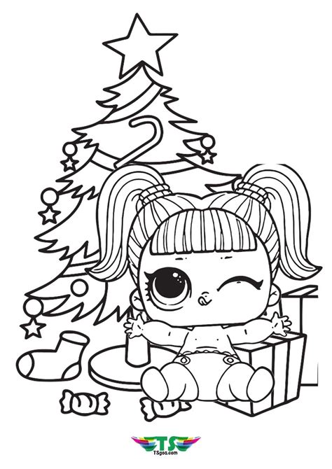 baby lol dolls christmas edition coloring page tsgoscom