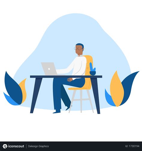 office workplace illustration   png vector format