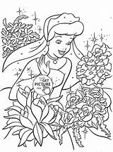 Coloring Princess Pages Cinderella Disney Kids Flowers Girls Princesses Printable Flower Bubakids Ads Google Printables Characters Many sketch template