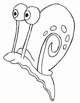 Gary Snail Spongebob Jumping Colorluna Snails Gaddynippercrayons sketch template