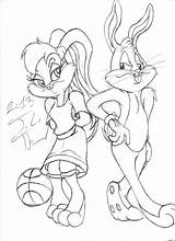 Coloring Bunny Lola Pages Bugs Popular Coloringhome Cheerleader sketch template