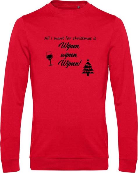 sweater met opdruk     christmas  wijnen wijnen wijnen rode sweater bol