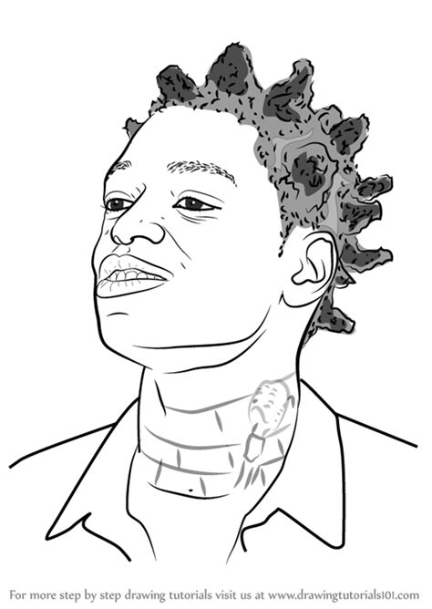 Learn How To Draw Kodak Black Rappers Step By Step