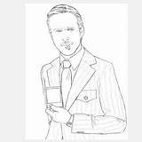 Gosling Colorear sketch template