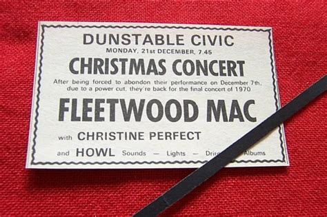 fleetwood mac christine mcvie perfect original 1970 vintage gig advert