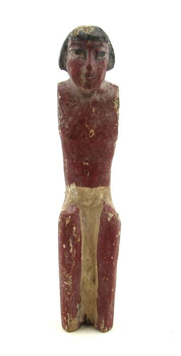 Ancient Egyptian Wooden Statue From A Domestic Model