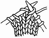 Knit Drawing Yarn Clipart Simple Stitches sketch template