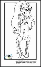 Monster High Coloring Ghoulia Yelps Pages sketch template