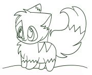 kawaii cat coloring page printable