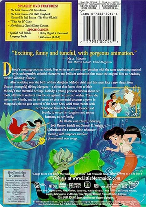 Little Mermaid Ii The Return To The Sea Dvd 2000 Dvd