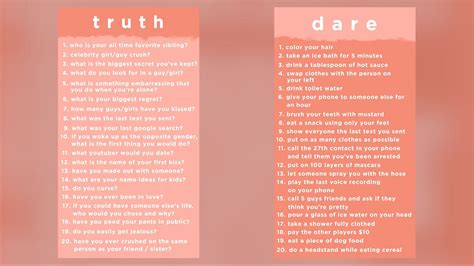 Truth Or Dare Truth Or Dare Questions Good Truth Or Dares Truth