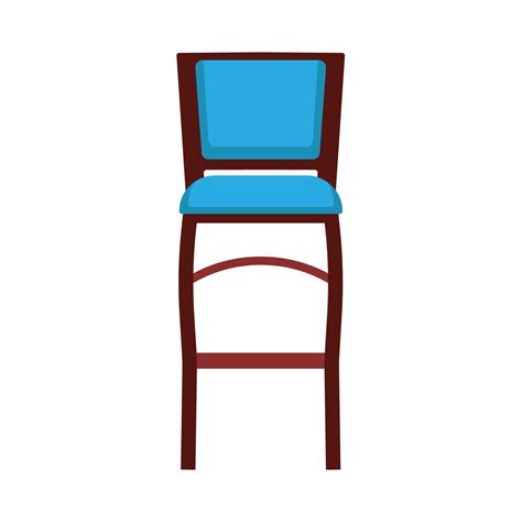 houten stoel voorkant visie vector icoon meubilair klassiek interieur zitten retro bruin