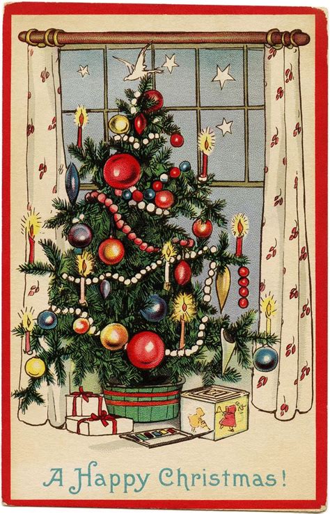 christmas tree cards  illustrations images  pinterest