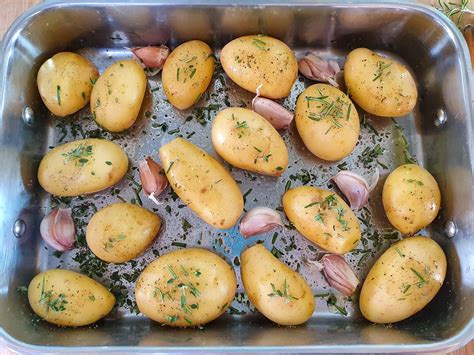roasted mini potatoes  aussie home cook