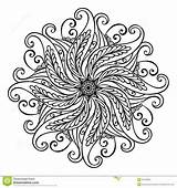 Mandala Coloring Pages Vector Beautiful Dreamstime Colouring Patterns Pattern Book Tattoo Henna Indian sketch template