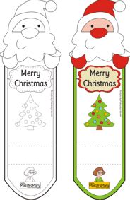 christmas bookmarks color  coloring  printable koenyvjelzok
