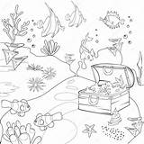 Marin Podwodny Kolorowanki Korallenriff Krajobraz Paysage Tropische Fische Malvorlage sketch template