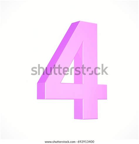 soft pink number   render stock illustration