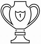 Trophy Coloring Pages Place Drawing First Children sketch template