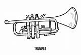 Trumpet Colorear Instrumentos Trompette Instrumenty Kolorowanka Musicales Muzyczne Trompeta Trombon Dzieci Fortepian Trąbka Myloview Trabka Schowaj sketch template