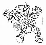 Space Coloring Pages Girl Printable Kids Spaceman Astronaut Comments sketch template