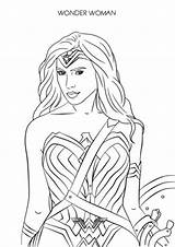 Wonder Woman Coloring Pages Printable Easy Superhero Women Drawing Print Dc Comics Supergirl Choose Board Logo sketch template