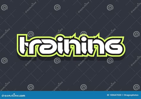 training word text logo design green blue white stock vector