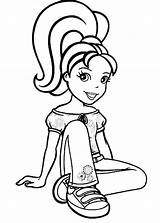 Pocket Polly Coloring Pages Printable Bulkcolor sketch template