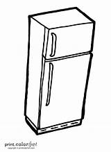 Refrigerator Fridge sketch template