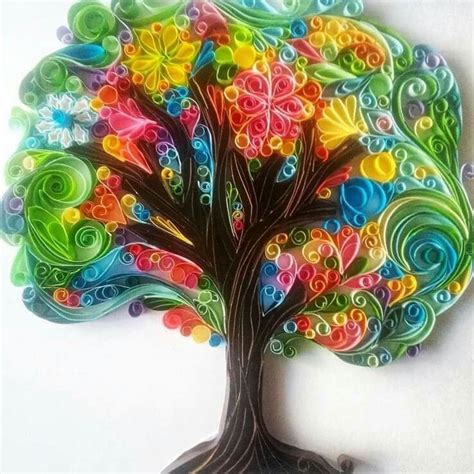 pin  susie kwok  nice projects paper tree paper quilling designs