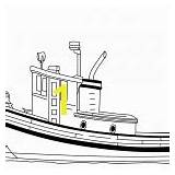 Tugboat sketch template