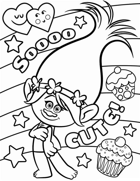 lovely princess poppy coloring page  printable coloring pages