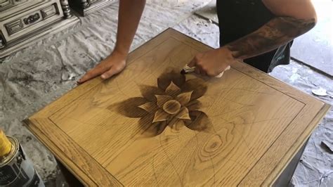stain shading  flower design  wood stain youtube