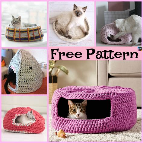 awesome crochet cat bed  patterns diy