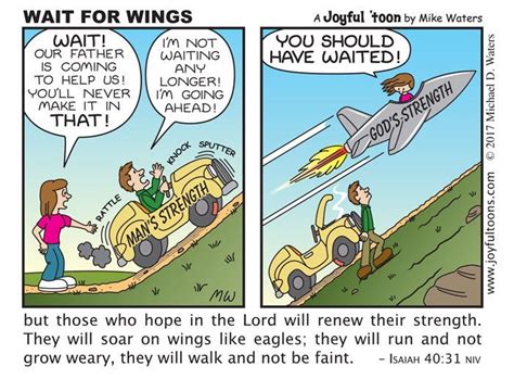 wait for wings isaiah 40 31 with images christian cartoons christian motivation