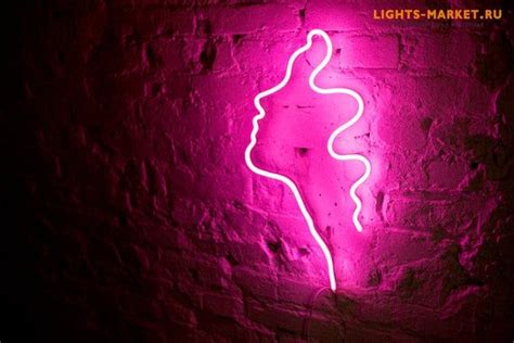 girls profile woman sign unbreakable neon sign night etsy