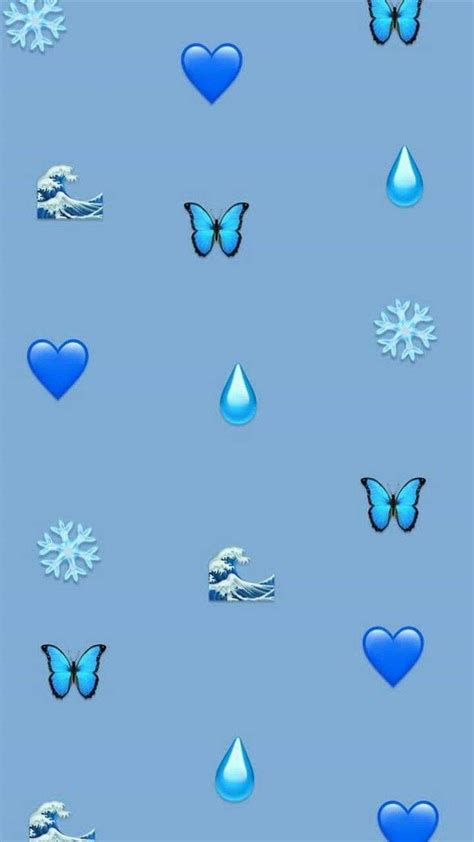 Pin By Nina On Blue And Blue In 2020 Emoji Wallpaper