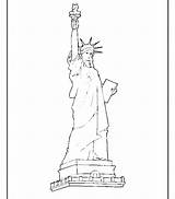 Liberty Statue Coloring Kids Getcolorings sketch template