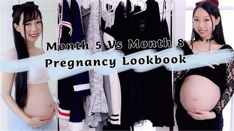 Month 5 Vs Month 8 Pregnancy Lookbook Youtube