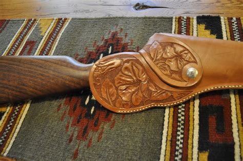 hand  leather rifle  gun scabbards  sheaths  blake underwood custommadecom