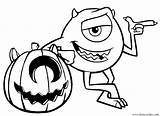 Halloween Disney Clip Coloring Cliparts Pages Clipart Kids Monster sketch template