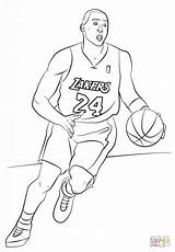 Coloring Kobe Bryant Pages Choose Board Nba Sheets Letscolorit sketch template
