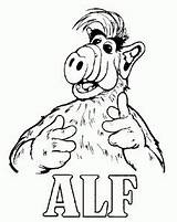 Coloring Pages Alf Cartoons 80s Printable sketch template