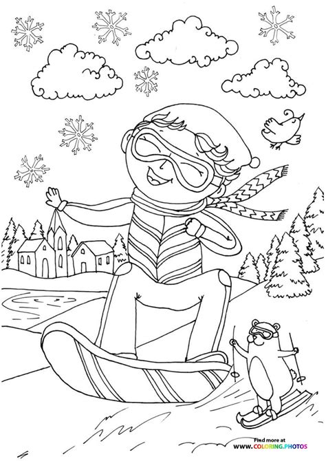 winter coloring pages  kids   easy print