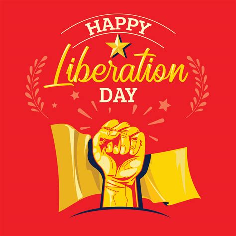 happy liberation day illustration  vector art  vecteezy