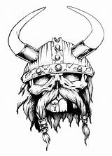 Viking Tattoo Drawing Helmet Drawings Skull Vikings Tattoos Norse Odin Warrior Biomek Draw Face Designs Coloring Pages Deviantart Head Totenkopf sketch template