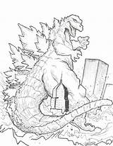 Coloring Pages Gigan Godzilla Getcolorings Color sketch template