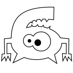 number  coloring page babadoodle