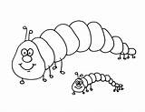 Caterpillar Coloring Pages Kids Daycare Colouring Outline Sheets Animal Caterpillars Hungry Clipart Printable Cockroach Cliparts Funny Sheet Print Color Cute sketch template