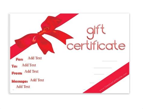 gift certificate template   word outlook  indesign